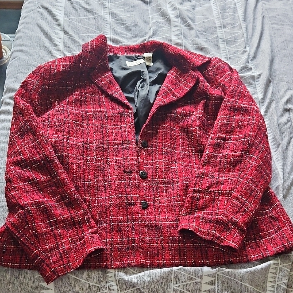 Villager Red and Black Tweed Jacket